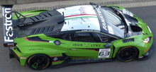 Indlæs billede til gallerivisning LAMBORGHINI HURACAN GT3 EVO2 5.2L V10 TEAM IRON LYNX N 63 24h SPA 2024 MATTEO CAIROLI - ANDREA CALDARELLI - MIRKO BORTOLOTTI GREEN WHITE BLACK 1:43