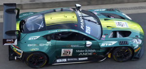 Aston Martin VANTAGE AMR GT3 EVO #21 CLARK/LISMONT/MAASSEN/DEJONGHE 24H SPA 2024 mørk grøn/guld 1:43