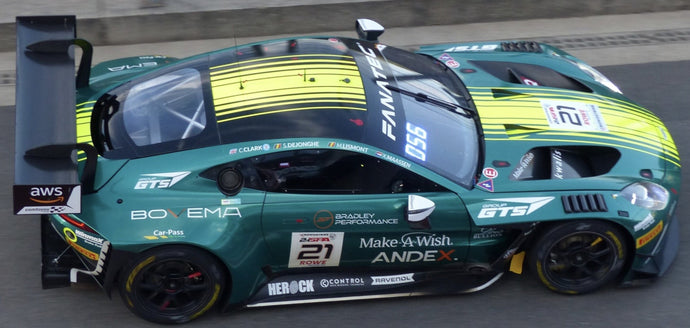 Aston Martin VANTAGE AMR GT3 EVO #21 CLARK/LISMONT/MAASSEN/DEJONGHE 24H SPA 2024 mørk grøn/guld 1:43