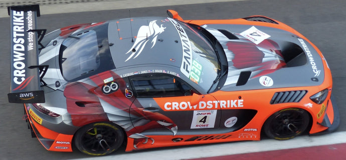 MERCEDES BENZ AMG GT3 EVO 6.2L V8 TEAM CROWDSTRIKE RILEY N 4 WINNER PRO-AM CLASS 24h SPA 2024 GEORGE KURTZ - IAN JAMES - NICKY CATSBURG - COLIN BRAUN ORANGE GREY 1:43