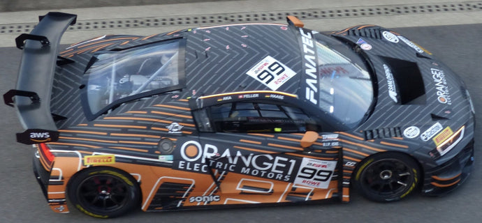 Audi R8 LMS GT3 EVO II #99 HAASE/AKA/FELLER 24H SPA 2024 sort/orange/grå 1:43