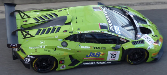 LAMBORGHINI HURACAN GT3 EVO2 5.2L V10 TEAM GRT GRASSER RACING N 19 24h SPA 2024 MATEO LLARENA - HUGO COOK - BAPTISTE MOULIN - HAYTHAM QARAJOULI GREEN 1:43