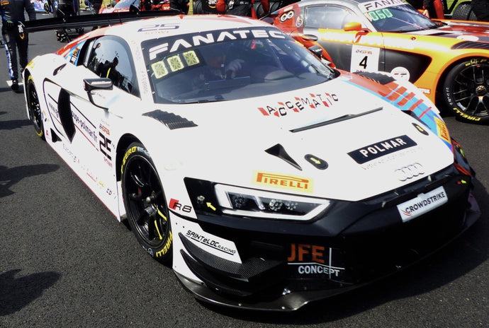 Audi R8 LMS GT3 EVO II #25 EVRARD/DE WILDE/PLA/MAGNUS 2nd GOLD CLASS 24H SPA 2024 hvid/rød/blå 1:43