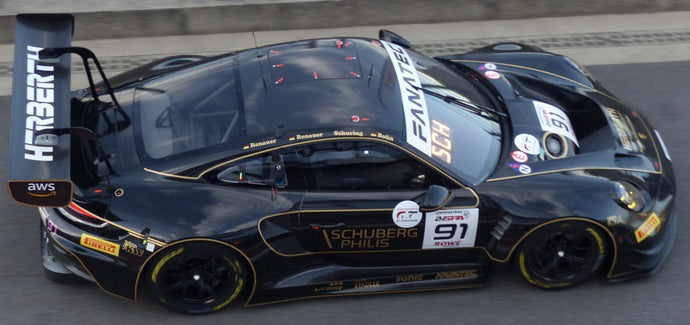 Porsche 911 GT3 R (992) #91 BOHN/RENAUER/SCHURING/RENAUER 24H SPA 2024 sort/guld 1:43