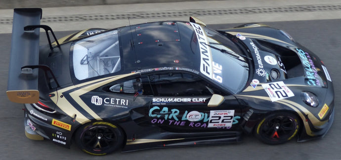 PORSCHE 911 992 GT3 R 4.2L TEAM SCHUMACHER CLRT N 22 24h SPA 2024 AYHANCAN GUVEN - LAURIN HEINRICH - DORIAN BOCCOLACCI BLACK GOLD 1:43