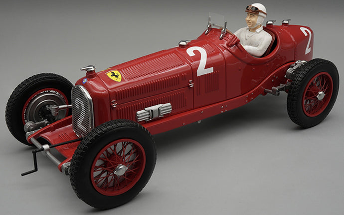 Alfa Romeo P3 TIPO B #2 RUDOLF CARACCIOLA WINNER GERMAN GP 1932 + FIGUUR rød 1:18