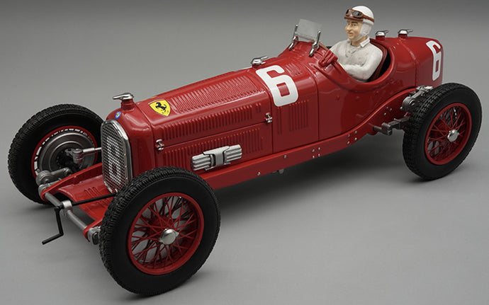 Alfa Romeo P3 TIPO B #6 RUDOLF CARACCIOLA WINNER ITALIAN GP MONZA 1932 + FIGUUR rød 1:18