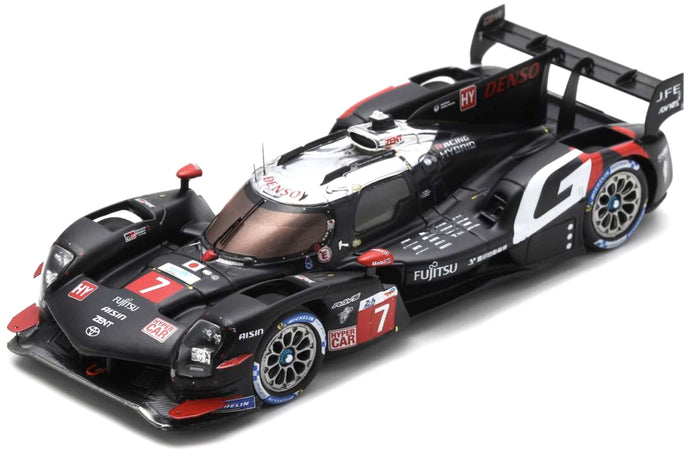 TOYOTA GR010 3.5L V6 TURBO HYBRID TEAM GAZOO RACING N 7 24h LE MANS 2024 KAMUI KOBAYASHI - JOSE MARIA LOPEZ - NYCK DE VRIES BLACK 1:18