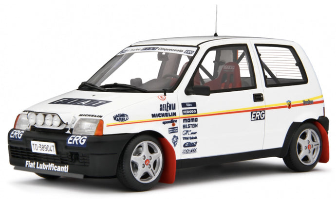 Fiat CINQUECENTO TROFEO KIT FIAT/ABARTH 1992 hvid/gul/rød 1:18