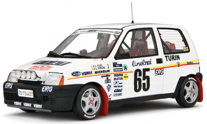 Fiat CINQUECENTO TROFEO #65 RALLY MONTE CARLO 1993 hvid/gul/rød 1:18