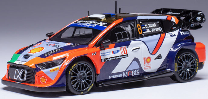 Hyundai i20 N RALLY1 HYBRID #8 TANAK/JARVEOJA RALLY CROATIA 2024 blå/rød/hvid 1:43
