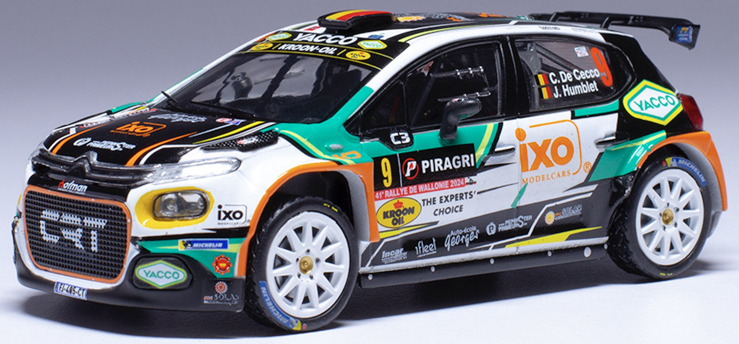 CITROEN C3 RALLY2 TEAM ECURIE HESBAYE N 9 RALLY WALLONIEN 2024 CEDRIC DE CECCO - JEROME HUMBLET VARIOUS 1:43