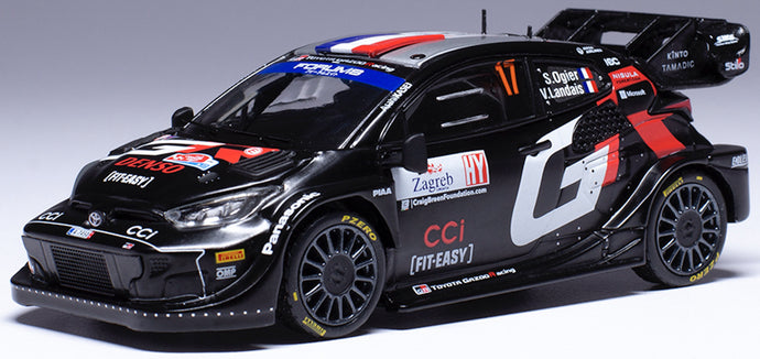 Toyota GR YARIS RALLY1 HYBRID #17 OGIER/LANDALS WINNER RALLY CROATIA 2024 sort/rød/hvid 1:43