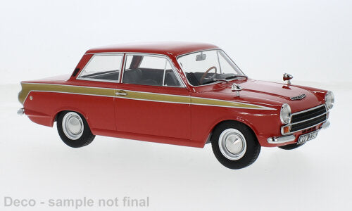 FORD ENGLAND LOTUS CORTINA 1966 RED GOLD 1:18