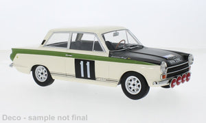 FORD ENGLAND LOTUS CORTINA MKI N 11 WINNER RAC RALLY 1966 BENGT SODERSTROM - GUNNAR PALM WHITE BLACK 1:18