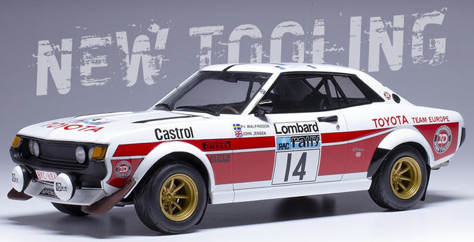 Toyota CELICA 2000 GT (RA21) #14 WALFRIDSON/JENSEN RAC RALLY hvid/rød/sort 1:18