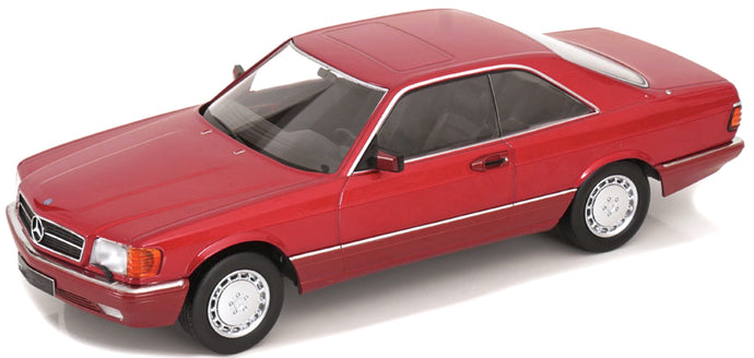 MERCEDES BENZ S-CLASS 500 SEC (C126) COUPE 1985 RED MET 1:18