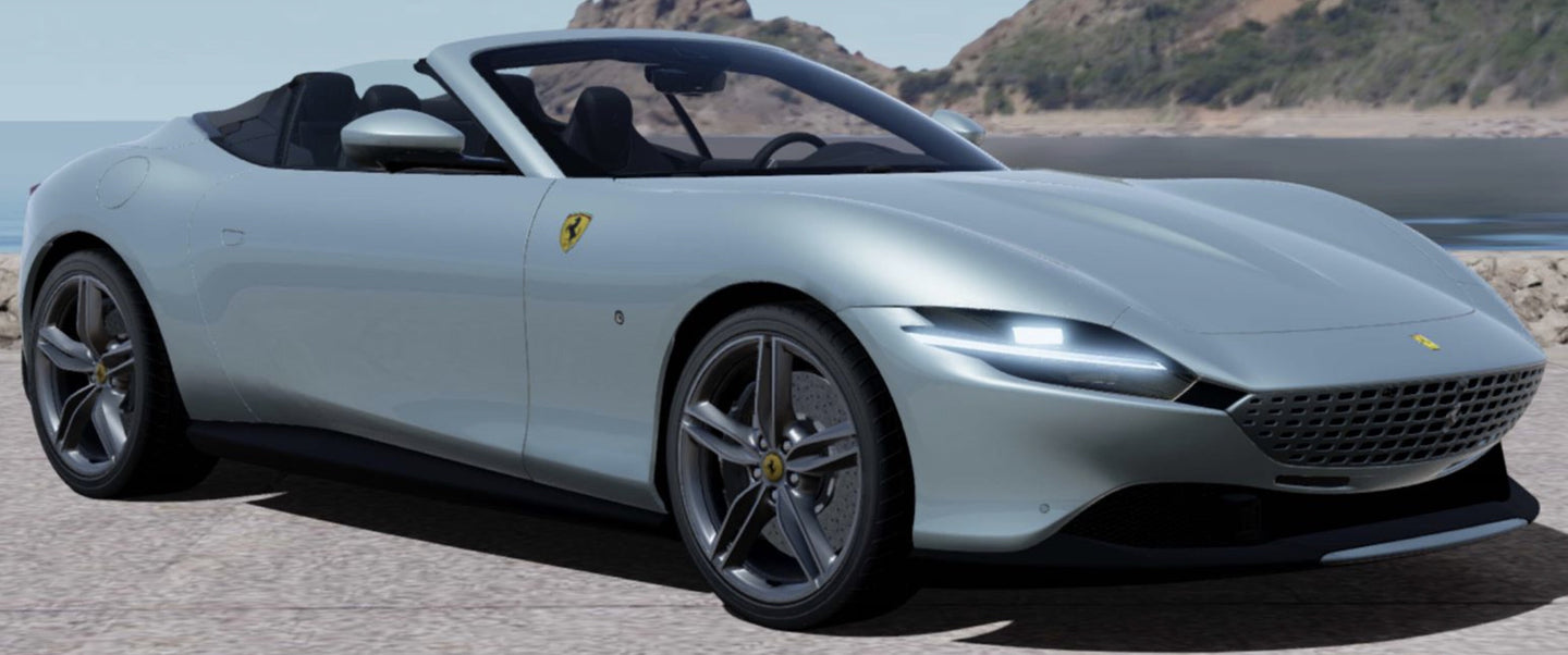 FERRARI ROMA SPIDER OPEN 2020 GRIGIO ALLOY - BLUE GREY MET 1:43