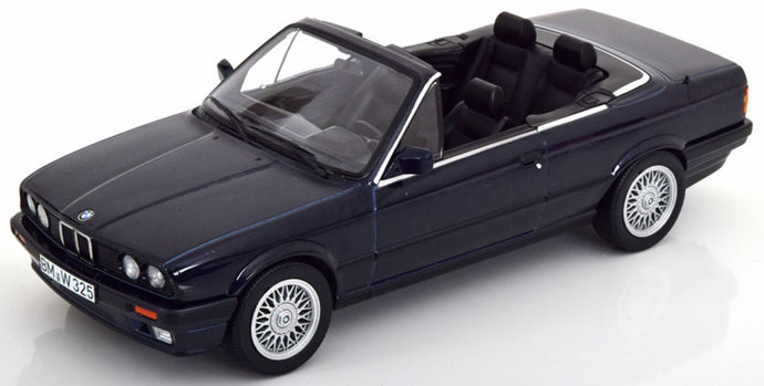 BMW 3-SERIES 325i (E30) CABRIOLET OPEN 1991 BLUE 1:18