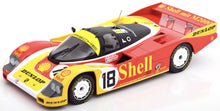 Indlæs billede til gallerivisning Porsche 962C #18 WOLLEK/SCHUPPAN/MERWE 24H LE MANS 1988 rød/gul/hvid 1:18