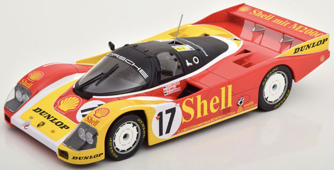 PORSCHE 962C PORSCHE AG TEAM N 17 2nd 24h LE MANS 1988 KLAUS LUDWING - HANS JOACHIM STUCK - DEREK BELL RED YELLOW WHITE 1:18