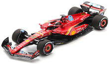 Indlæs billede til gallerivisning FERRARI F1 SF-24 TEAM SCUDERIA FERRARI N 16 WINNER ITALY MONZA GP 2024 CHARLES LECLERC WITH SHOWCASE RED WHITE YELLOW 1:18