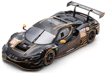Indlæs billede til gallerivisning FERRARI 296 GT3 3.0L TURBO V6 TEAM GR RACING N 86 24h LE MANS 2024 RICCARDO PERA - DANIEL SERRA - MICHAEL WAINWRIGHT - WITH SHOWCASE - CON VETRINA BLACK ORANGE 1:18