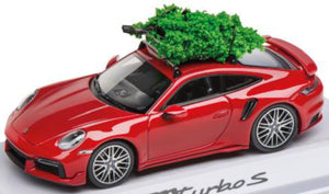 Porsche 911 TURBO S (992) rød 1:43
