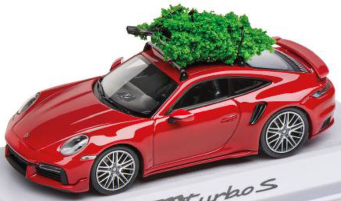 Porsche 911 TURBO S (992) rød 1:43