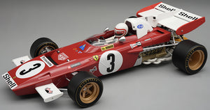 Ferrari 312 B2 F1 #3 CLAY REGAZZONI DUTCH GP ZANDVOORT 1971 + FIGUUR (with showcase) rød/hvid 1:18
