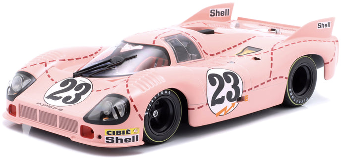 PORSCHE 917/20 4.9L TEAM MARTINI INTERNATIONAL RACING PINK PIG N 23 1st PRACTICE 24h LE MANS 1971 REINHOLD JOST - WILLI KAUHSEN PINK 1:18