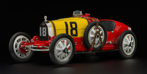BUGATTI T35 N 18 NATIONAL COLOUR PROJECT SPAIN 1924 RED YELLOW
