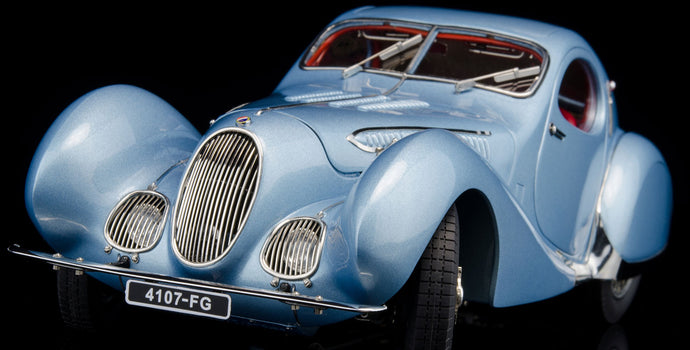 TALBOT LAGO T150 COUPE C-SS TEARDROP FIGONI & FALASCHI 1937 LIGHT BLUE MET