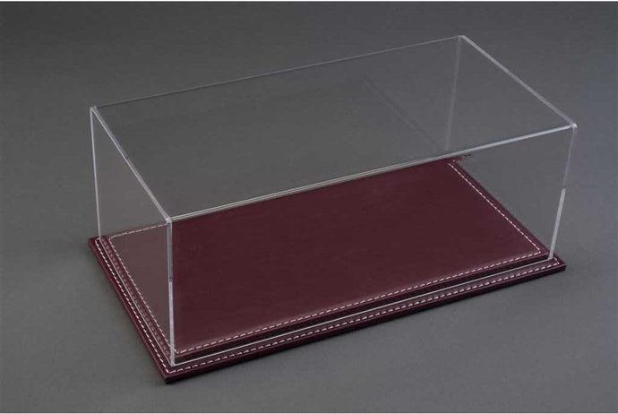 1:18 Maranello Deluxe Display Case with Leather Burgundy Base