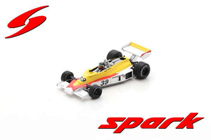 Hesketh 308E #39 HECTOR REBAQUE PRACTICE BELGIUM GP 1977 gul/hvid/rød 1:43