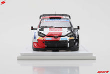 Indlæs billede til gallerivisning TOYOTA YARIS GR HYBRID RALLY1 TEAM TOYOTA GAZOO RACING WRT N 33 4th RALLY MONTECARLO 2023 E.EVANS - S.MARTIN WHITE RED BLACK 1:43