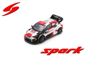 TOYOTA YARIS GR HYBRID RALLY1 TEAM TOYOTA GAZOO RACING WRT N 33 WINNER RALLY FINLAND 2023 ELFYN EVANS - SCOTT MARTIN WHITE RED BLACK 1:43