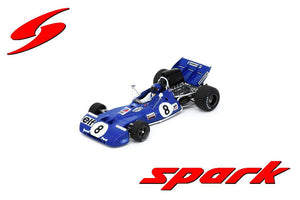 Tyrrel 004 #8 PATRICK DEPAILLER FRENCH GP 1972 blå/hvid 1:43