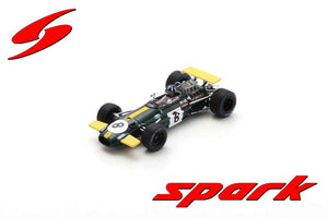 Brabham BT26A #8 GRAHAM HILL PRACTICE BRITISH GP 1969 mørk grøn/gul 1:43
