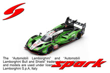 Indlæs billede til gallerivisning LAMBORGHINI SC63 3.8L V8 TURBO TEAM LAMBORGHINI IRON LYNX N 19 24h LE MANS 2024 ROMAIN GROSJEAN - MATTEO CAIROLI - ANDREA CALDARELLI GREEN WHITE BLACK 1:43