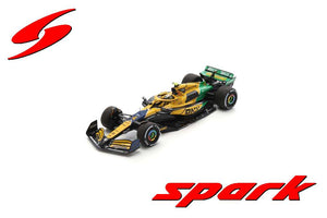 Mclaren MCL 38 #4 LANDO NORRIS 4th MONACO GP - SENNA 30th ANNIVERSARY LIVERY 2024 gul/blå/grøn 1:43