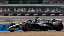 Indlæs billede til gallerivisning MERCEDES GP F1 W16 TEAM AMG PETRONAS MOTORSPORT N 63 SILVERSTONE BRITISH GP 2025 GEORGE RUSSELL BLACK SILVER GREEN 1:43