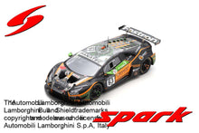 Indlæs billede til gallerivisning Lamborghini HURACAN GT3 EVO #63 BORTOLOTTI/MAPELLI/CALDARELLI 8th 24H SPA 2021 sort/orange/grøn 1:43
