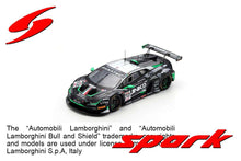 Indlæs billede til gallerivisning LAMBORGHINI HURACAN GT3 EVO2 5.2L V10 TEAM BARWELL MOTORSPORT N 72 3rd BRONZE CLASS 24h SPA 2024 MATTIA MICHELOTTO - GABRIEL RINDONE - PATRICK KUJALA - CASPER STEVENSON BLACK GREEN 1:43