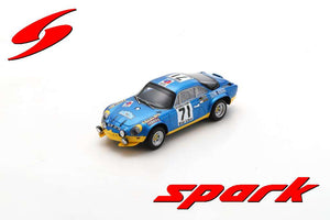 Alpine A110 #71 DARNICHE/MAHE VAINQUEUR CRITERIUM DES CEVENNES 1971 blå/gul 1:43