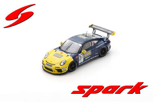 Porsche 911 GT3 CUP #57 DAN CAMMISH PORSCHE CARRERA CUP GREAT BRITAIN CHAMPION 2021 mørk blå/gul 1:43