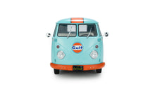 Indlæs billede til gallerivisning VOLKSWAGEN T1 VAN KOOL COMBI WITH TRAILER GULF OIL TRIBUTE 1950 LIGHT BLUE ORANGE 1:18