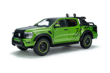 Indlæs billede til gallerivisning FORD USA RANGER RAPTOR PICK-UP DOUBLE CABINE 2024 GREEN BLACK 1:18
