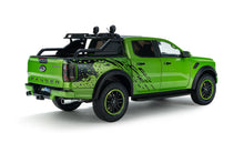 Indlæs billede til gallerivisning FORD USA RANGER RAPTOR PICK-UP DOUBLE CABINE 2024 GREEN BLACK 1:18