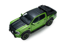 Indlæs billede til gallerivisning FORD USA RANGER RAPTOR PICK-UP DOUBLE CABINE 2024 GREEN BLACK 1:18